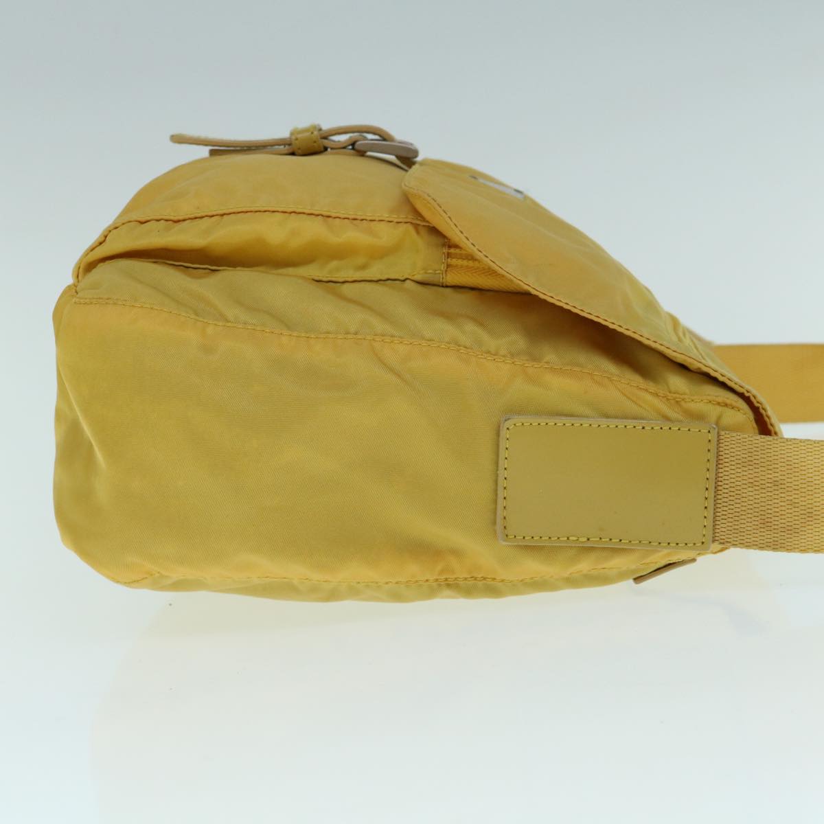 PRADA Shoulder Bag Nylon Yellow Auth ac2531