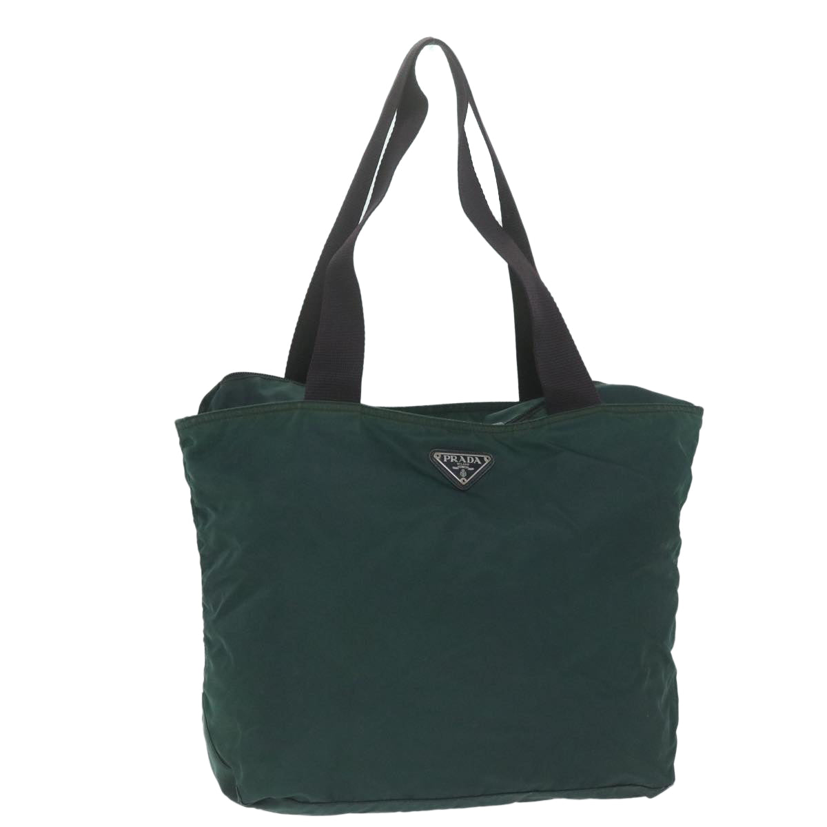 PRADA Tote Bag Nylon Green Auth ac2533