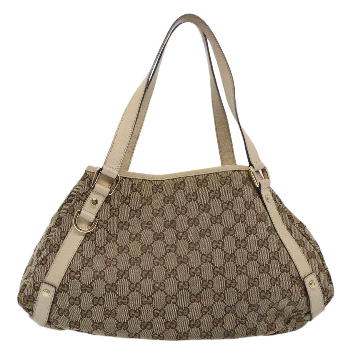 GUCCI GG Canvas Shoulder Bag Beige 130736 Auth ac2561 - 0