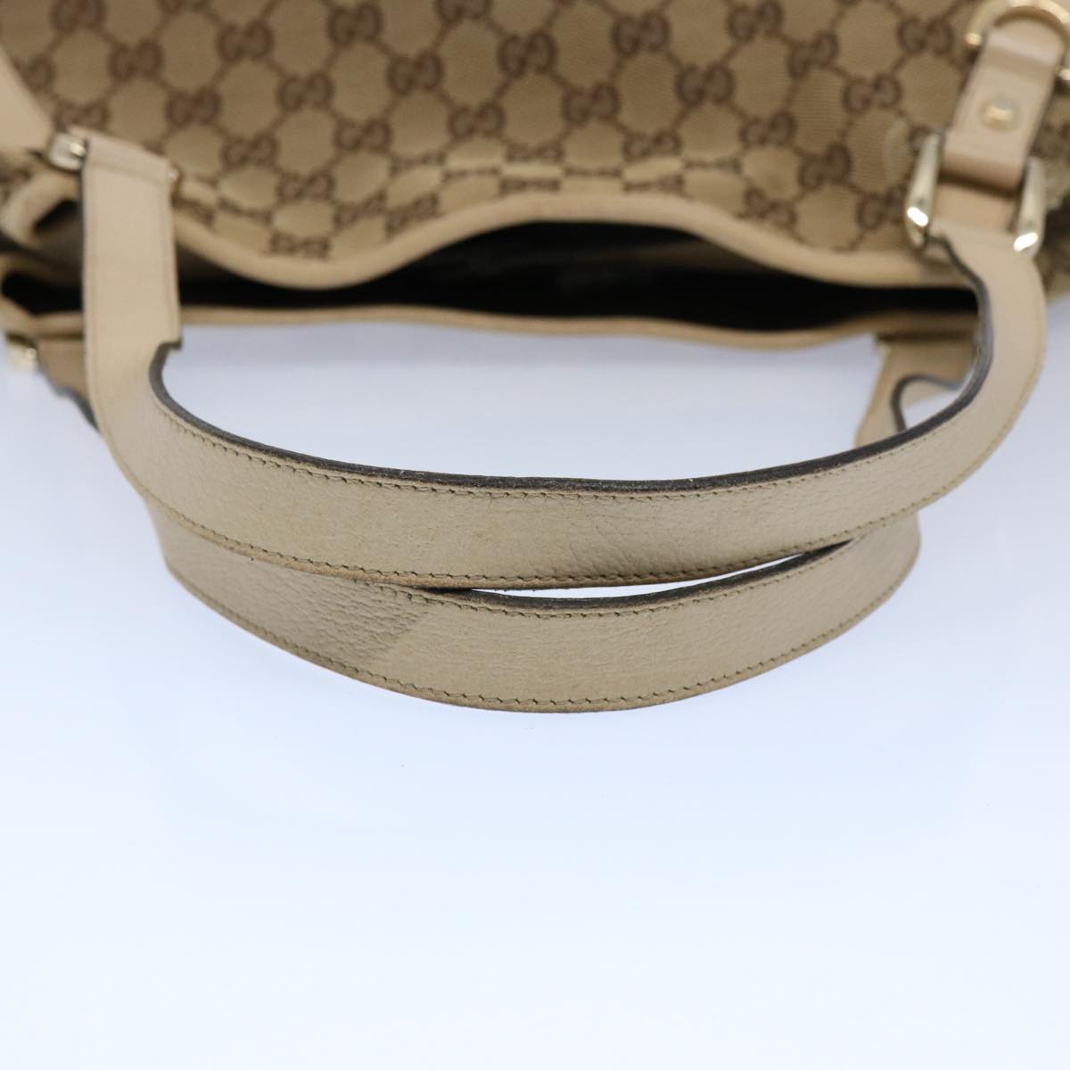 GUCCI GG Canvas Shoulder Bag Beige 130736 Auth ac2561