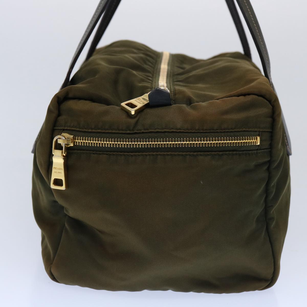 PRADA Shoulder Bag Nylon Khaki Auth ac2567