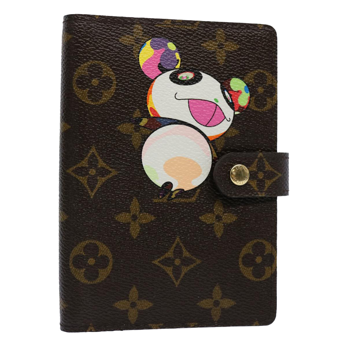 LOUIS VUITTON Monogram Panda Agenda PM Day Planner Cover R20011 LV Auth ac2579A