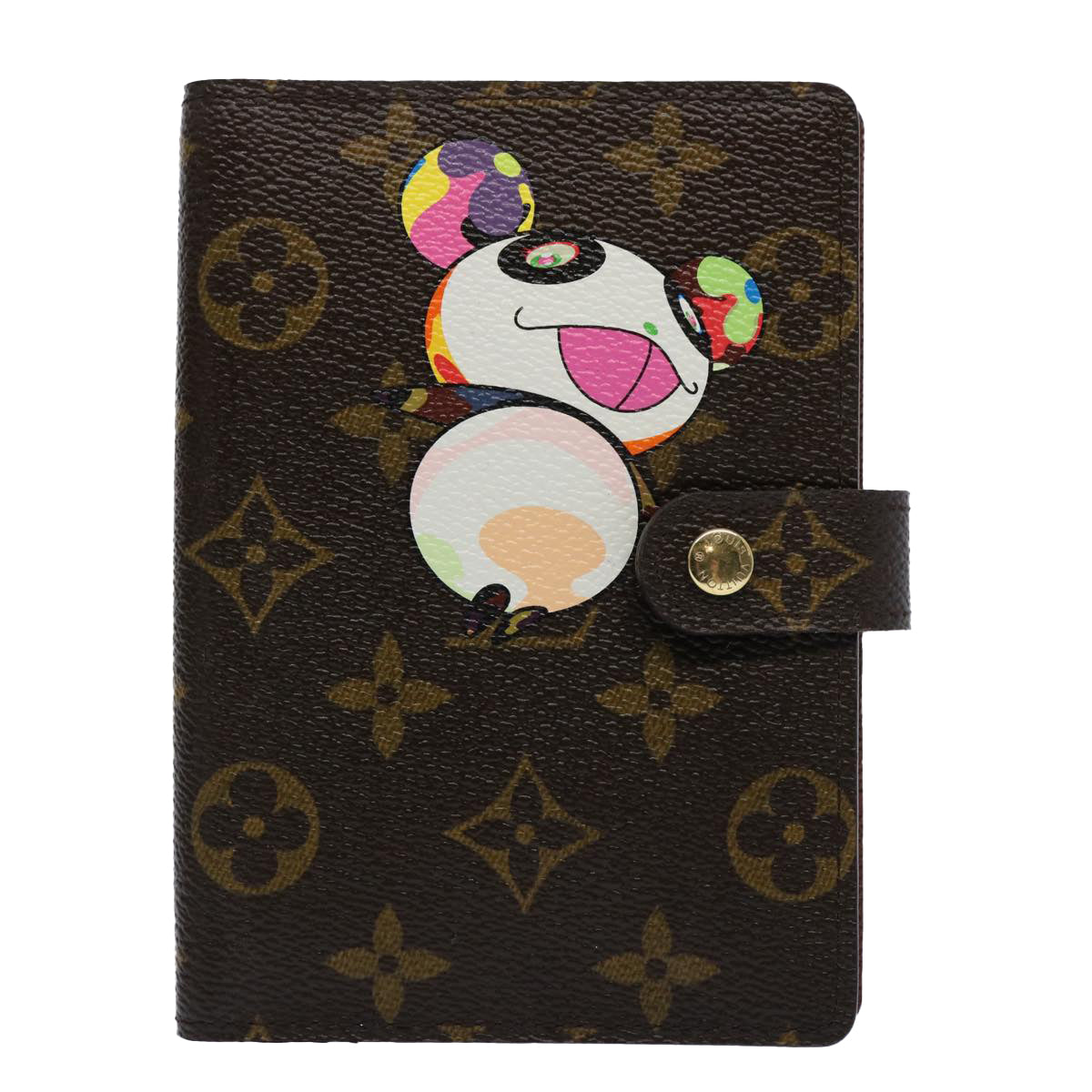 LOUIS VUITTON Monogram Panda Agenda PM Day Planner Cover R20011 LV Auth ac2579A