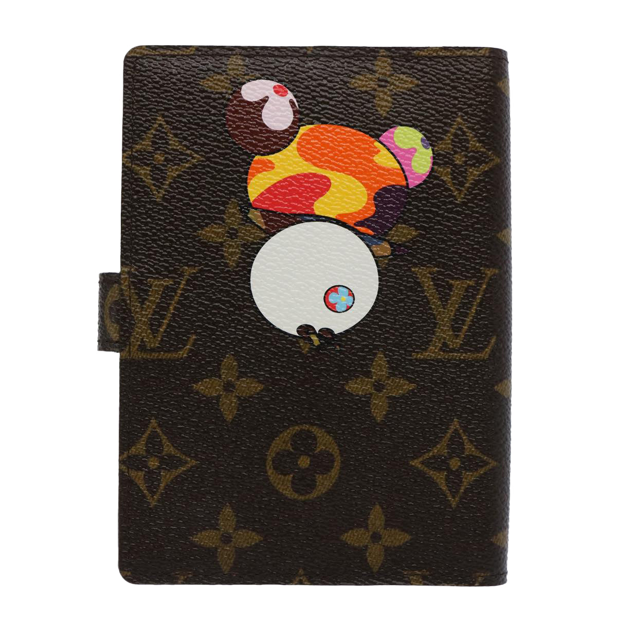 LOUIS VUITTON Monogram Panda Agenda PM Day Planner Cover R20011 LV Auth ac2579A