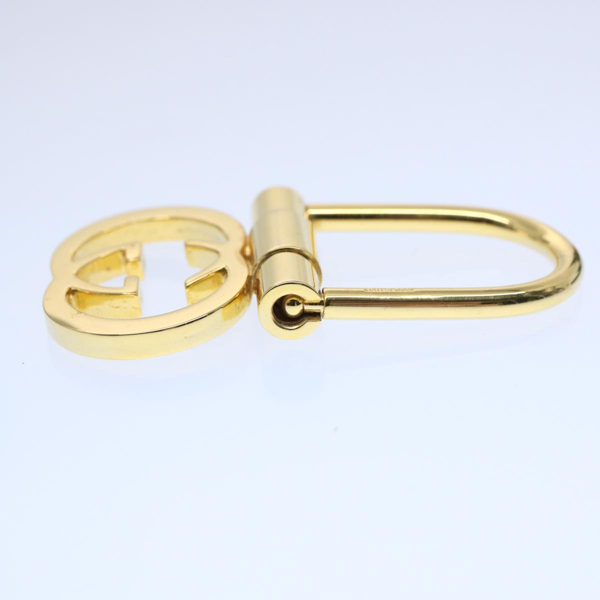 GUCCI Interlocking Key Ring metal Gold Tone Auth ac2581