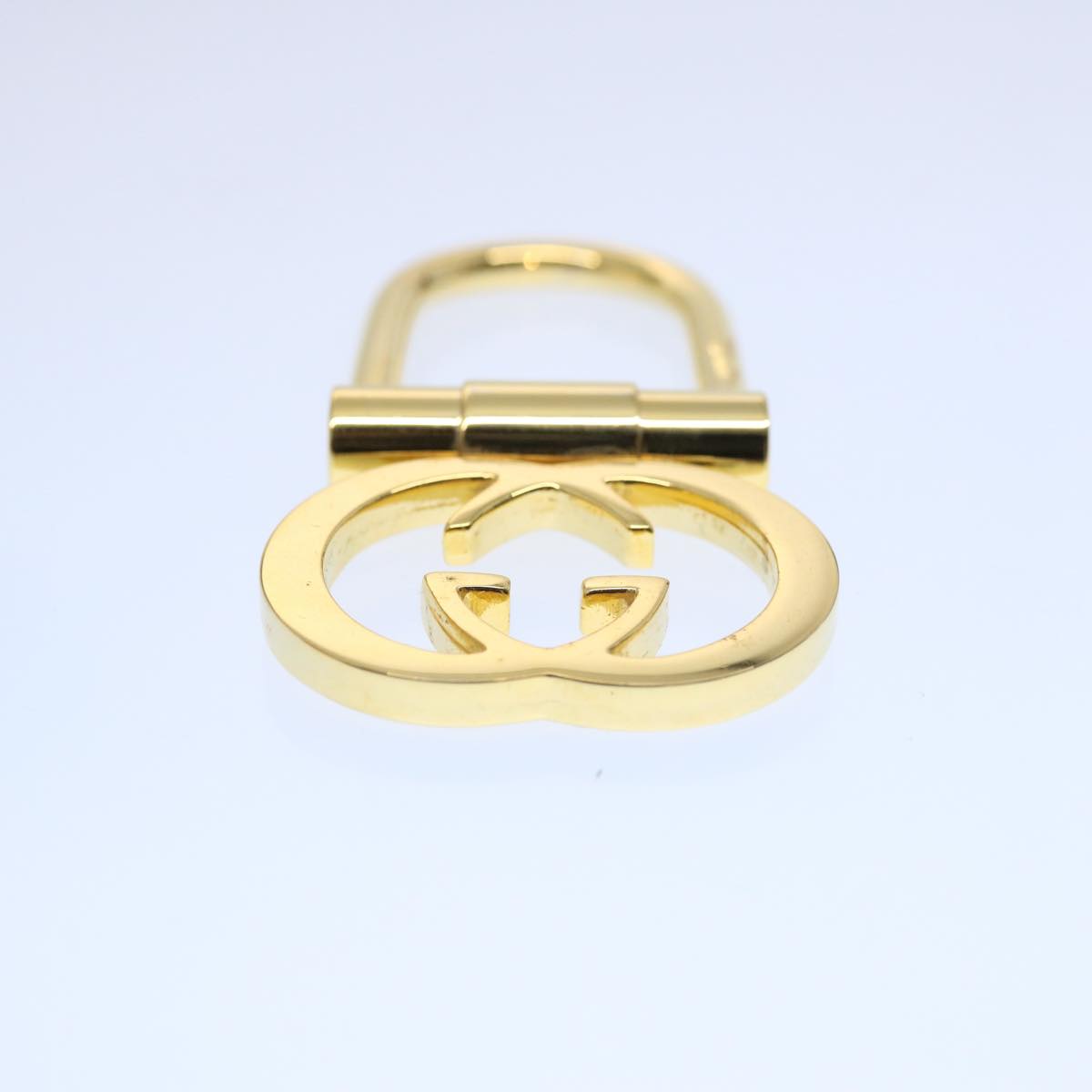 GUCCI Interlocking Key Ring metal Gold Tone Auth ac2581