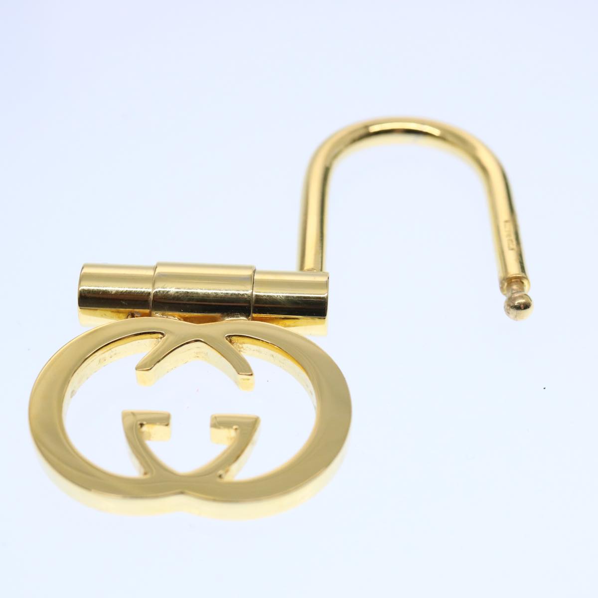 GUCCI Interlocking Key Ring metal Gold Tone Auth ac2581