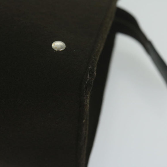 HERMES Pouch Wool Brown Auth ac2590