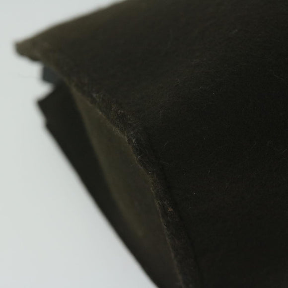 HERMES Pouch Wool Brown Auth ac2590