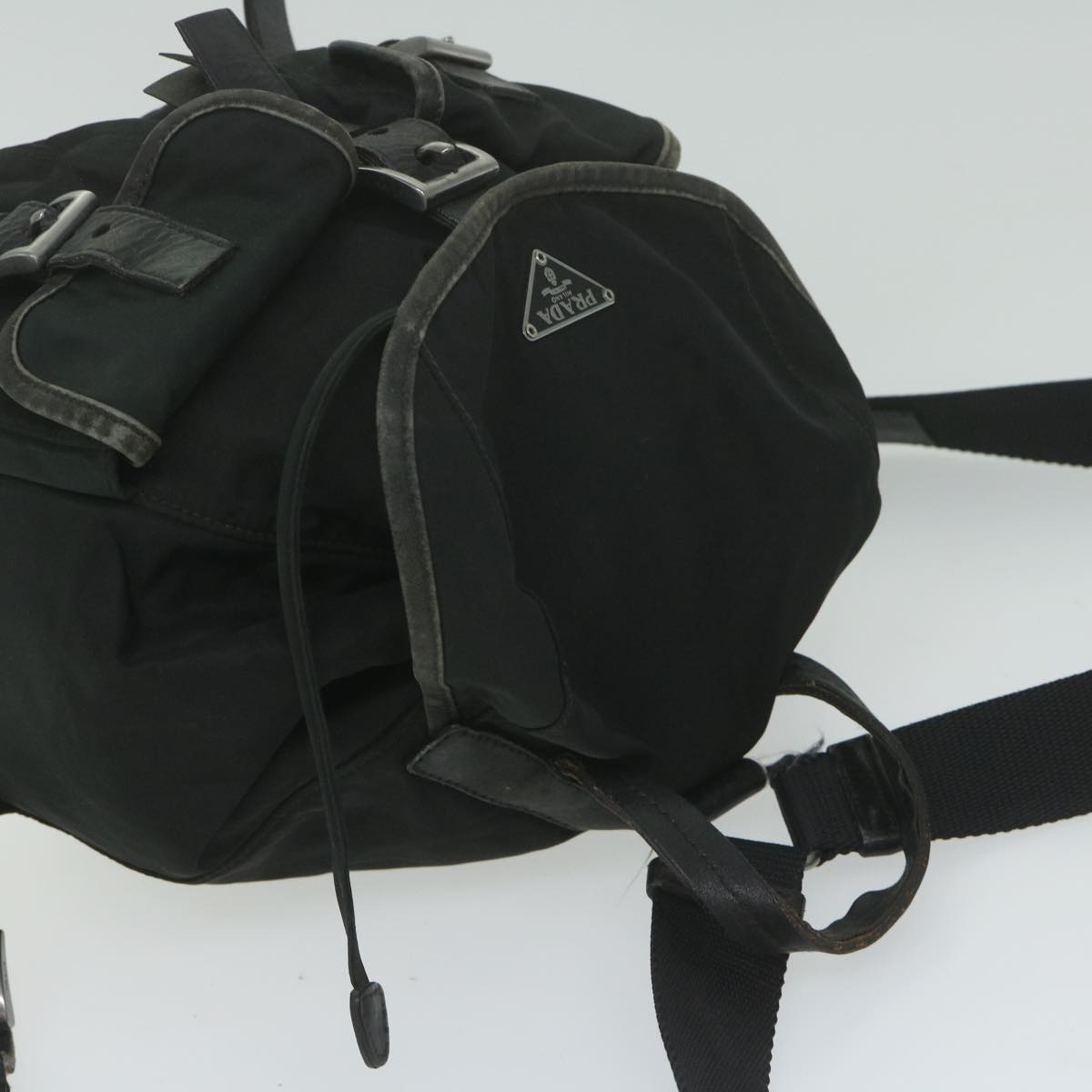 PRADA Backpack Nylon Black Auth ac2597