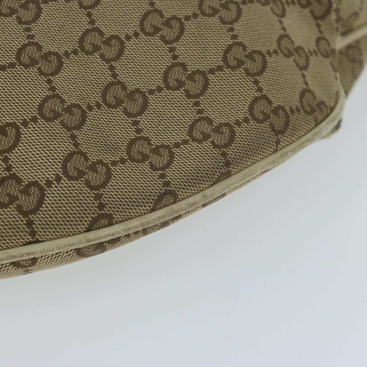 GUCCI GG Canvas Shoulder Bag Beige 211944 Auth ac2610