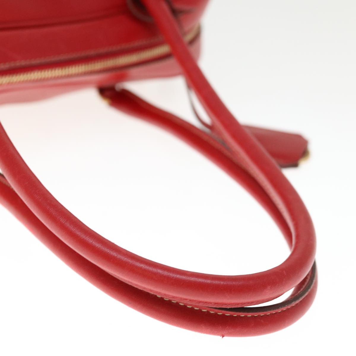 PRADA Shoulder Bag Nylon Leather Red Auth ac2652