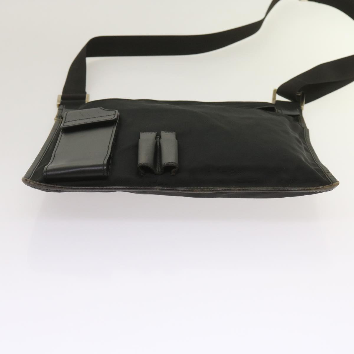 GUCCI Shoulder Bag Nylon Black Auth ac2722