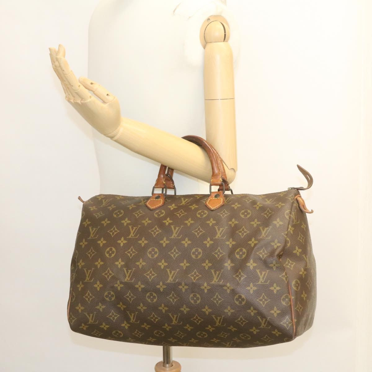 LOUIS VUITTON Monogram Speedy 40 Hand Bag M41522 LV Auth  ac319