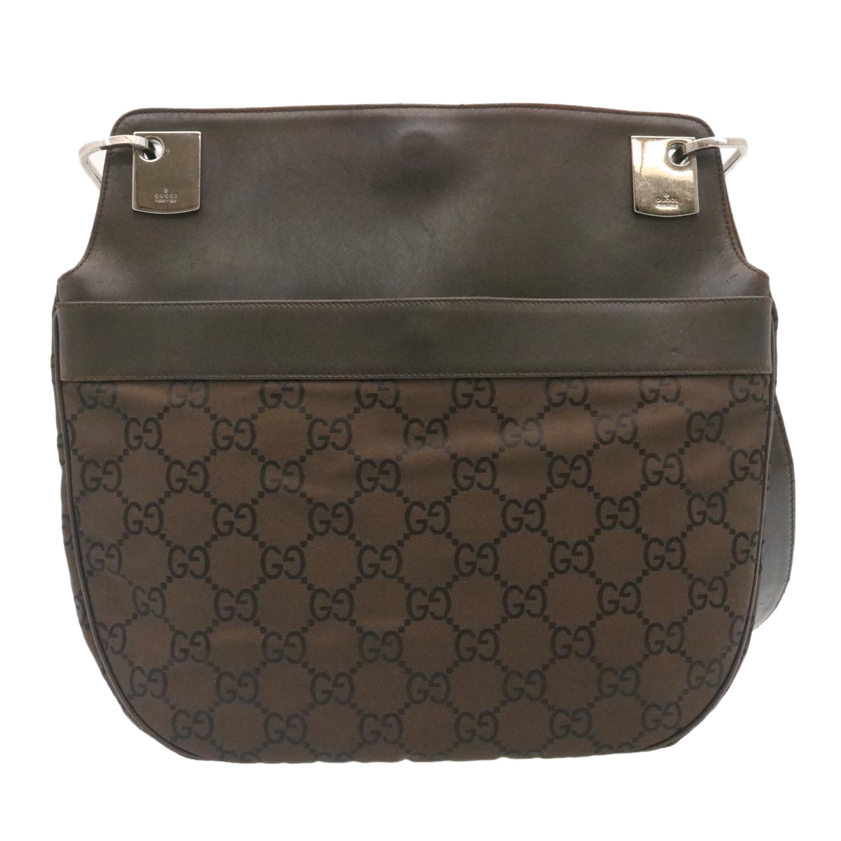 GUCCI GG Canvas Shoulder Bag Canvas Brown Auth ac587