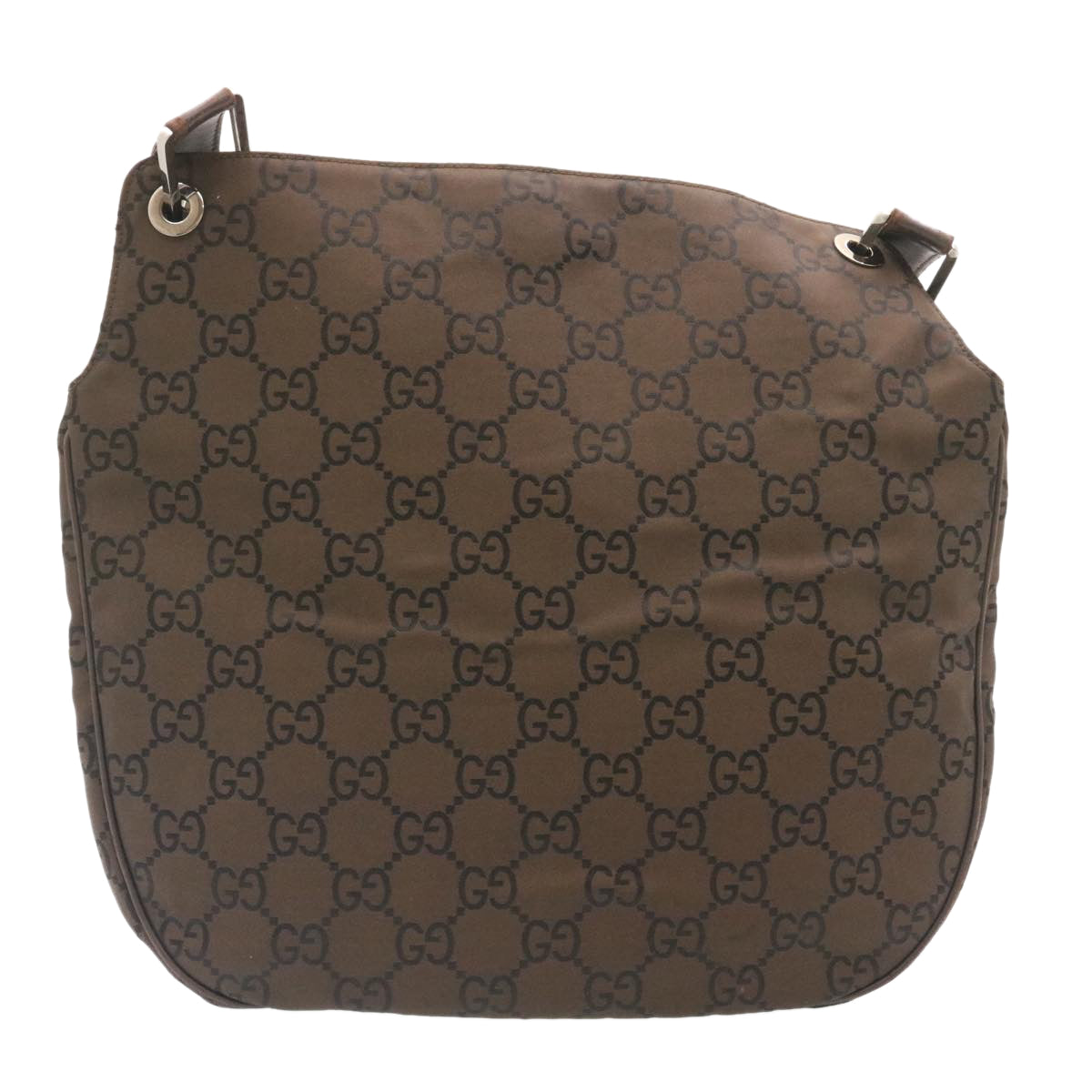 GUCCI GG Canvas Shoulder Bag Canvas Brown Auth ac587 - 0