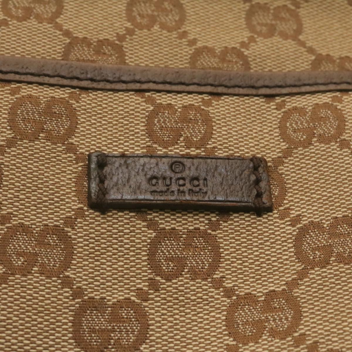 GUCCI GG Canvas Shoulder Bag Beige 122793 Auth ac588