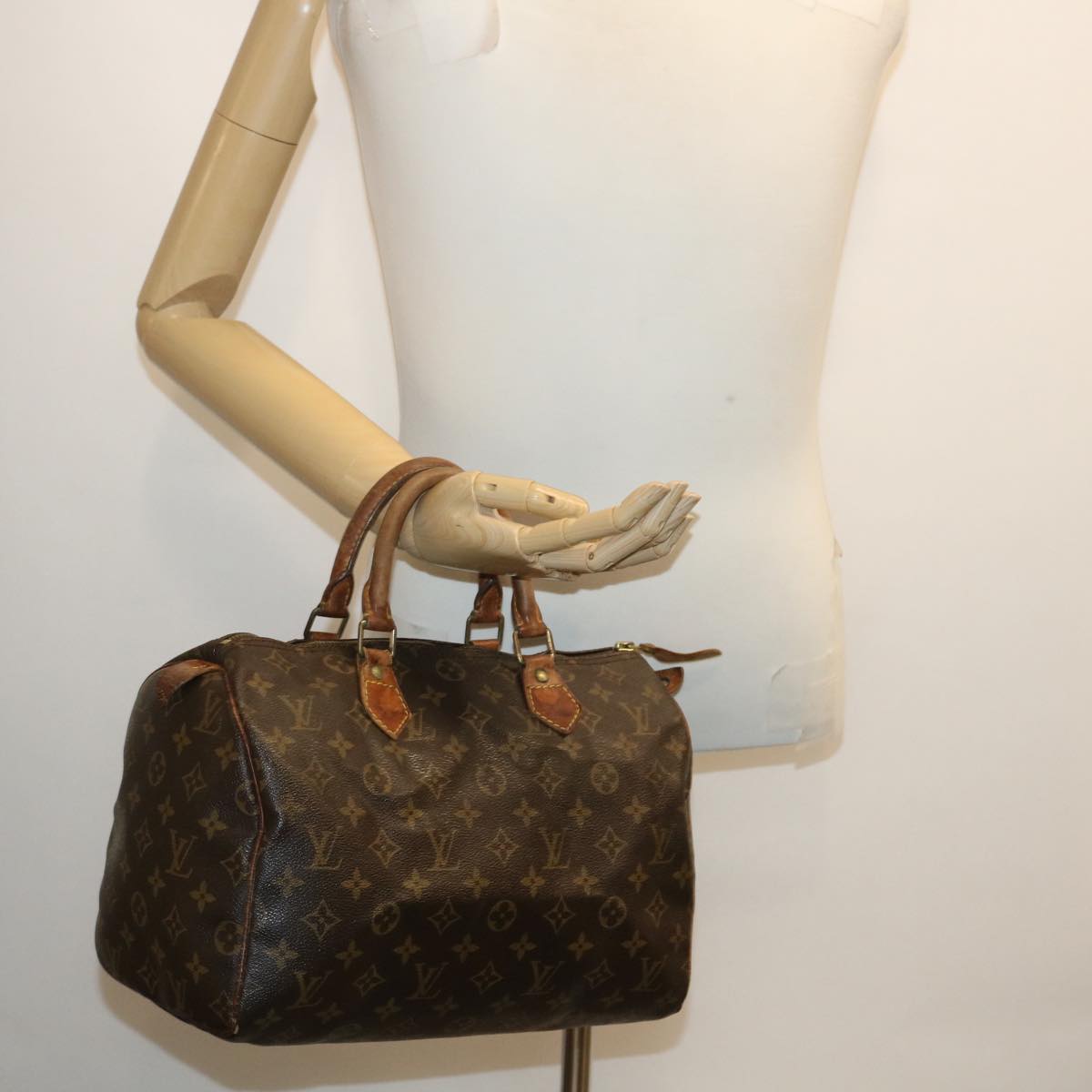 LOUIS VUITTON Monogram Speedy 30 Hand Bag M41526 LV Auth ac709