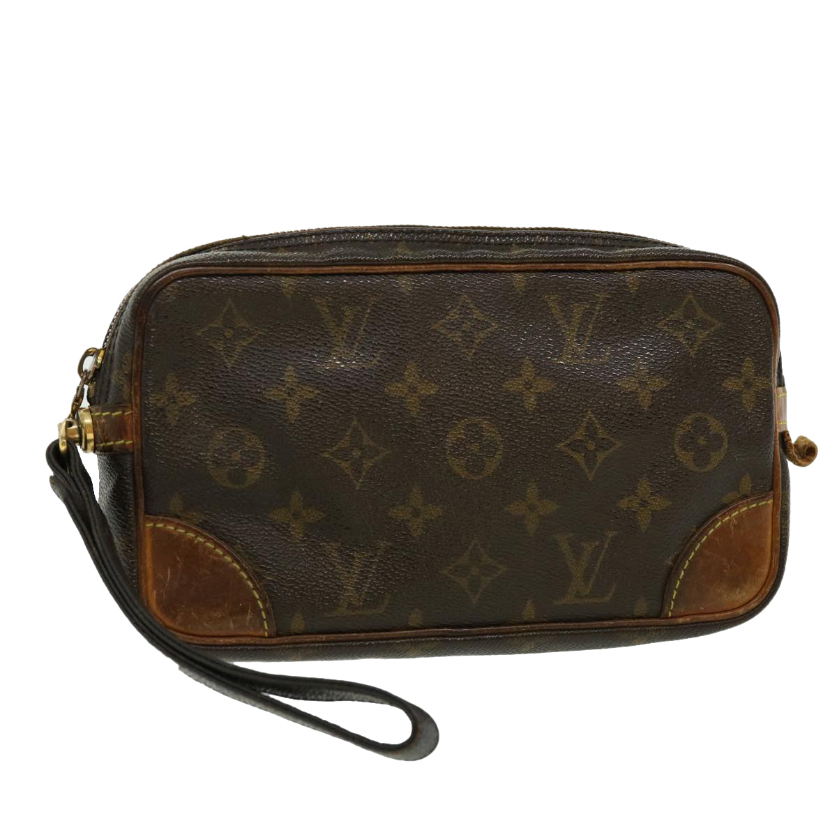 LOUIS VUITTON Monogram Marly Dragonne PM Clutch Bag M51827 LV Auth ac763