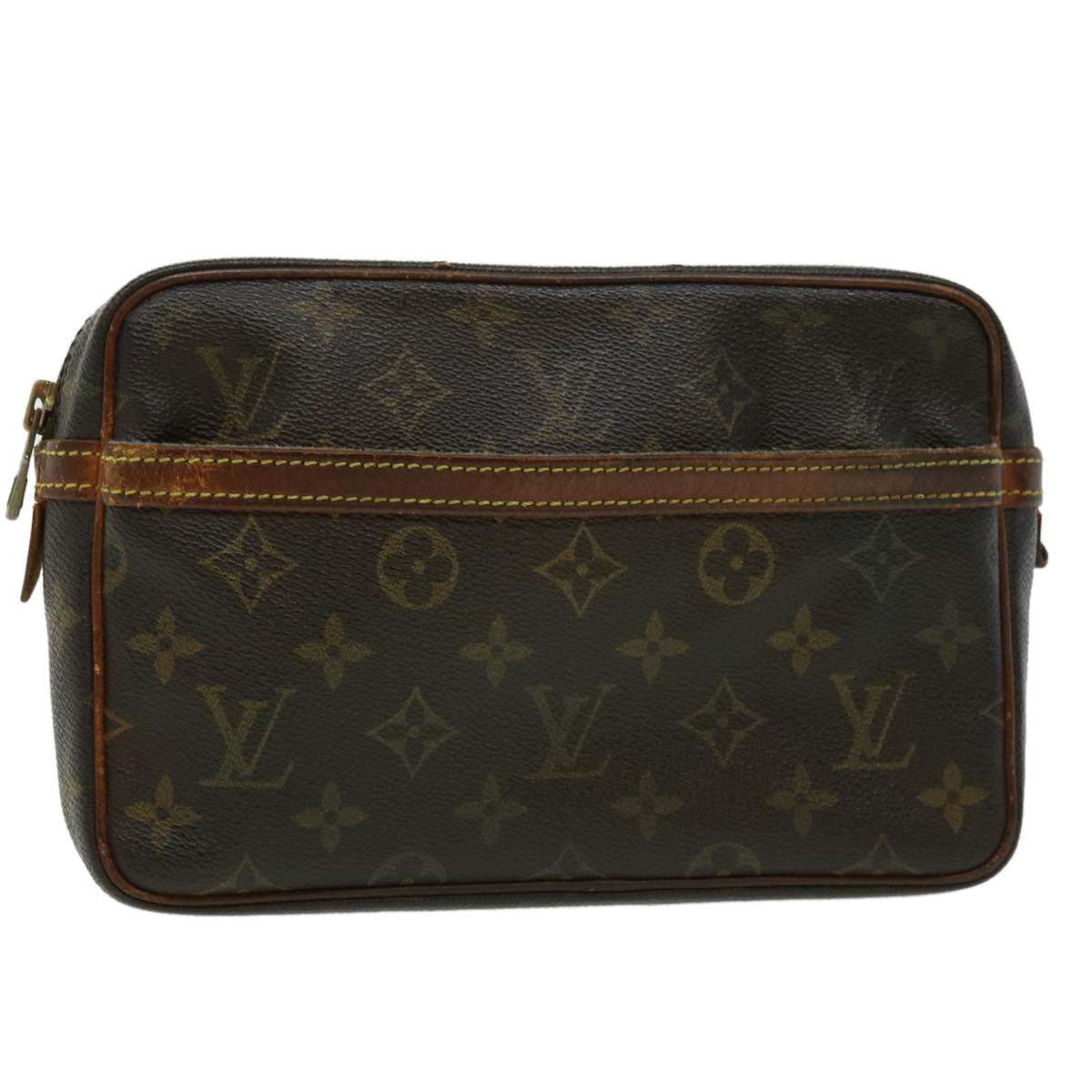 LOUIS VUITTON Monogram Compiegne 23 Clutch Bag M51847 LV Auth ac883