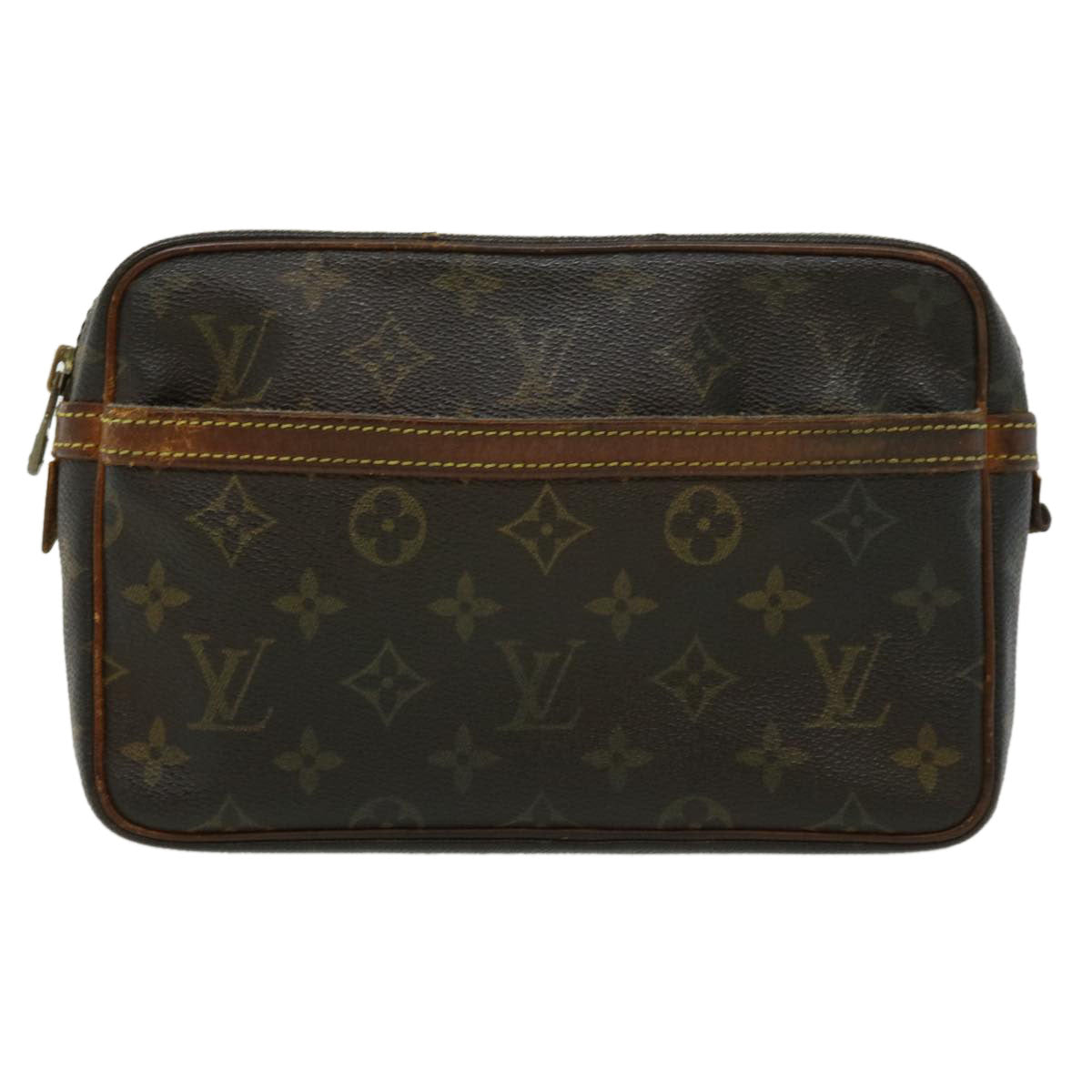 LOUIS VUITTON Monogram Compiegne 23 Clutch Bag M51847 LV Auth ac883