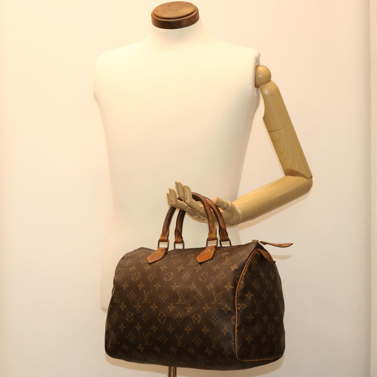 LOUIS VUITTON Monogram Speedy 30 Hand Bag M41526 LV Auth ac943