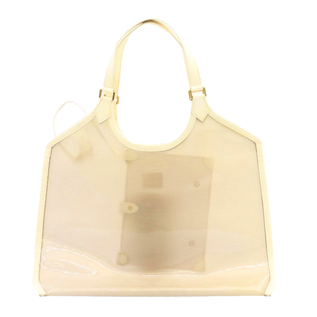 LOUIS VUITTON Epi Plage Lagoon Bay Tote Bag White Clear M92151 LV Auth ai125