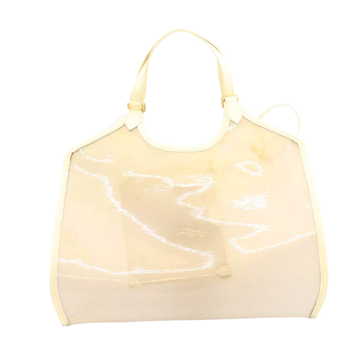 LOUIS VUITTON Epi Plage Lagoon Bay Tote Bag White Clear M92151 LV Auth ai125 - 0