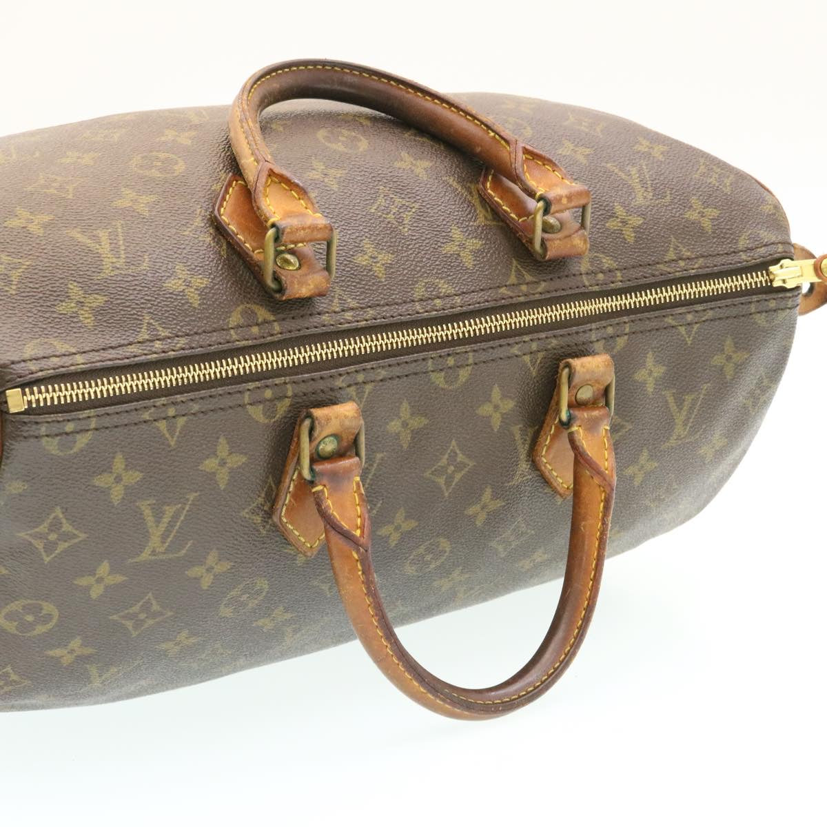 LOUIS VUITTON Monogram Speedy 35 Hand Bag M41524 LV Auth ai155