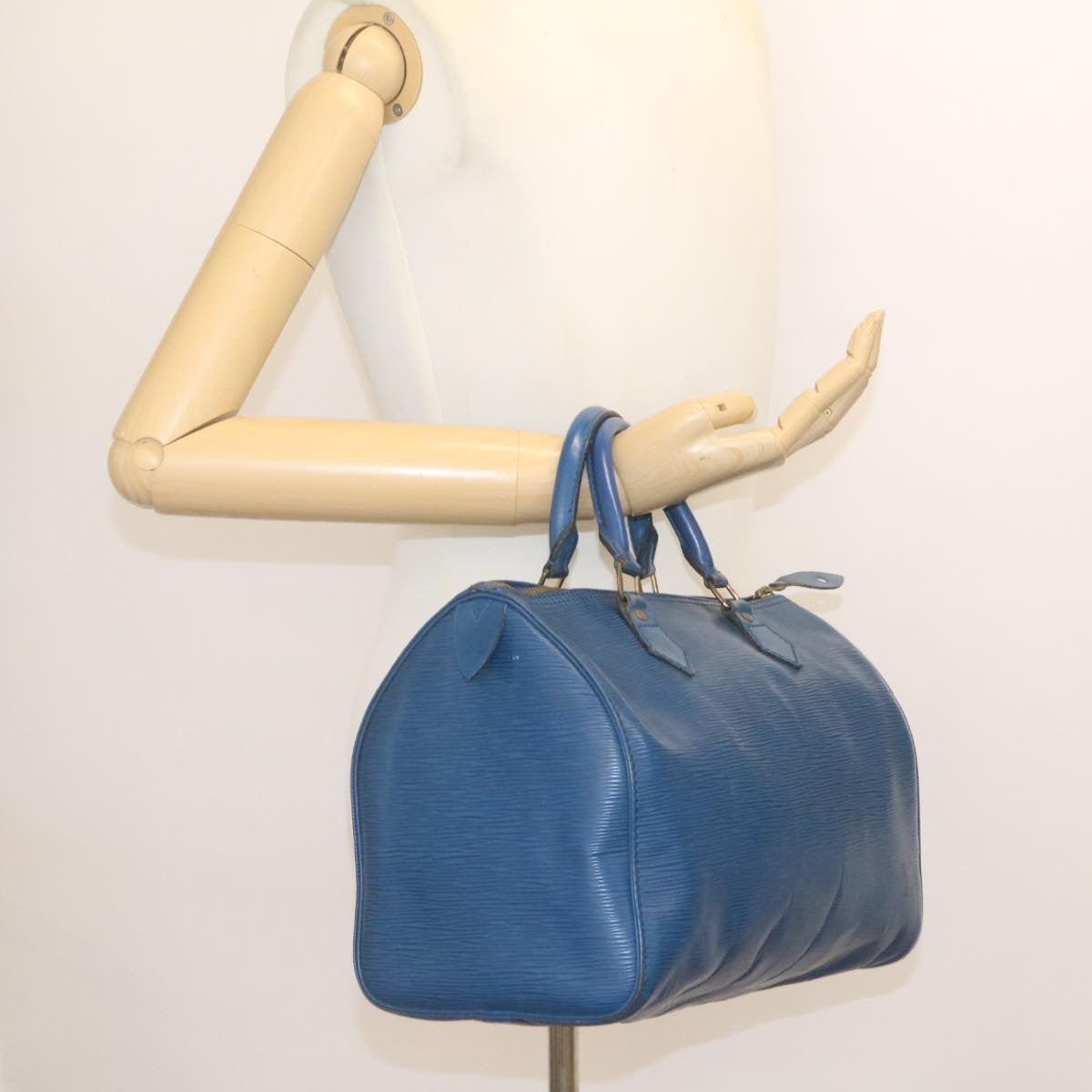 LOUIS VUITTON Epi Alma Hand Bag Blue M52145 LV Auth ai161