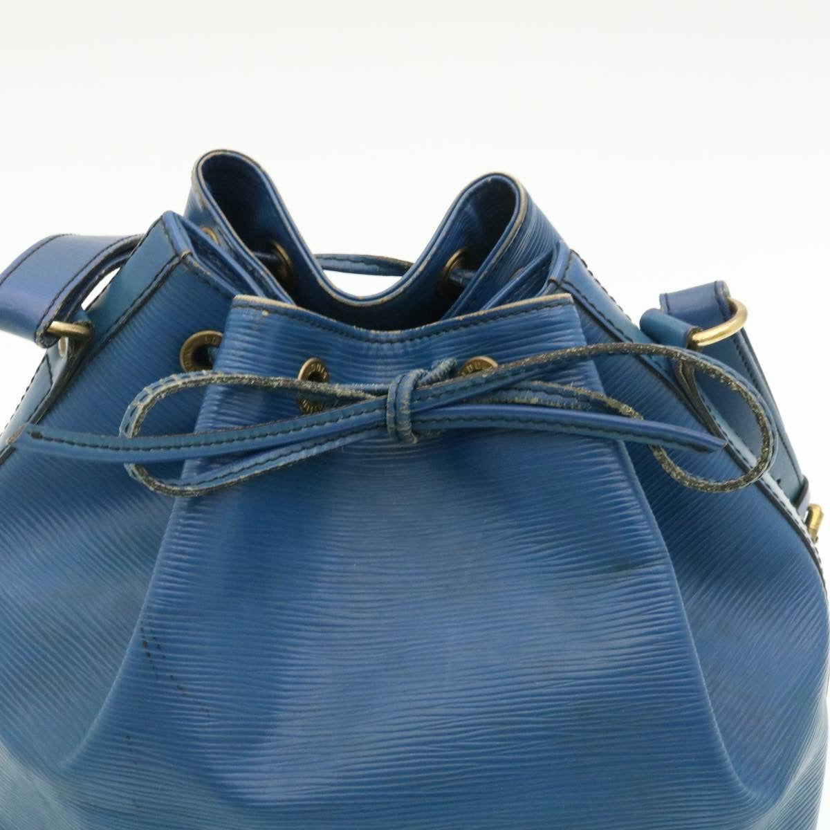 LOUIS VUITTON Epi Petit Noe Shoulder Bag Blue M44105 LV Auth ai182