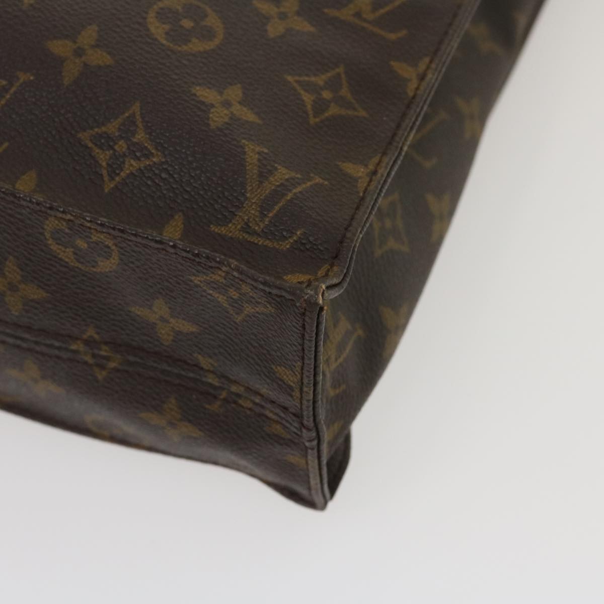 LOUIS VUITTON Monogram Sac Plat Hand Bag M51140 LV Auth ai363