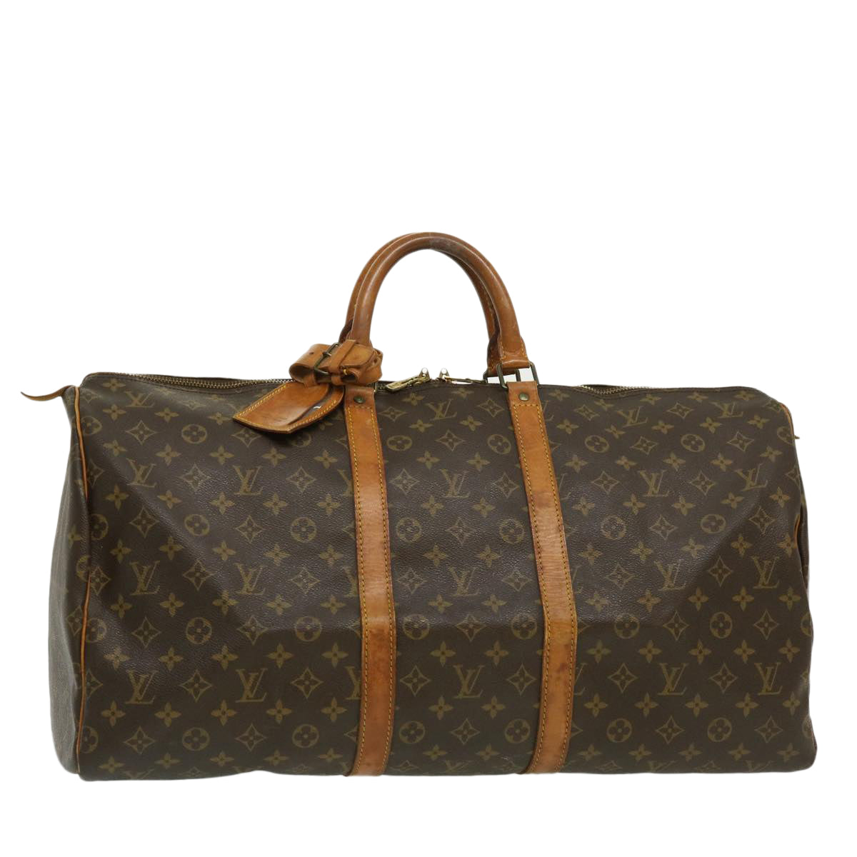 LOUIS VUITTON Monogram Keepall 55 Boston Bag Vintage M41424 LV Auth ai409