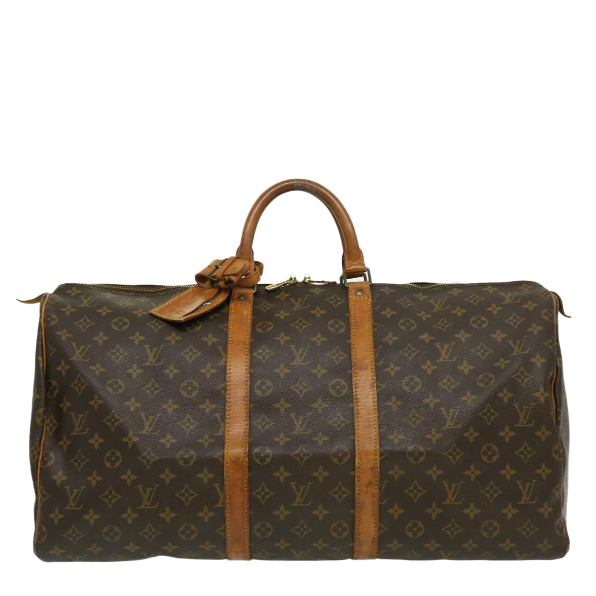 LOUIS VUITTON Monogram Keepall 55 Boston Bag Vintage M41424 LV Auth ai409