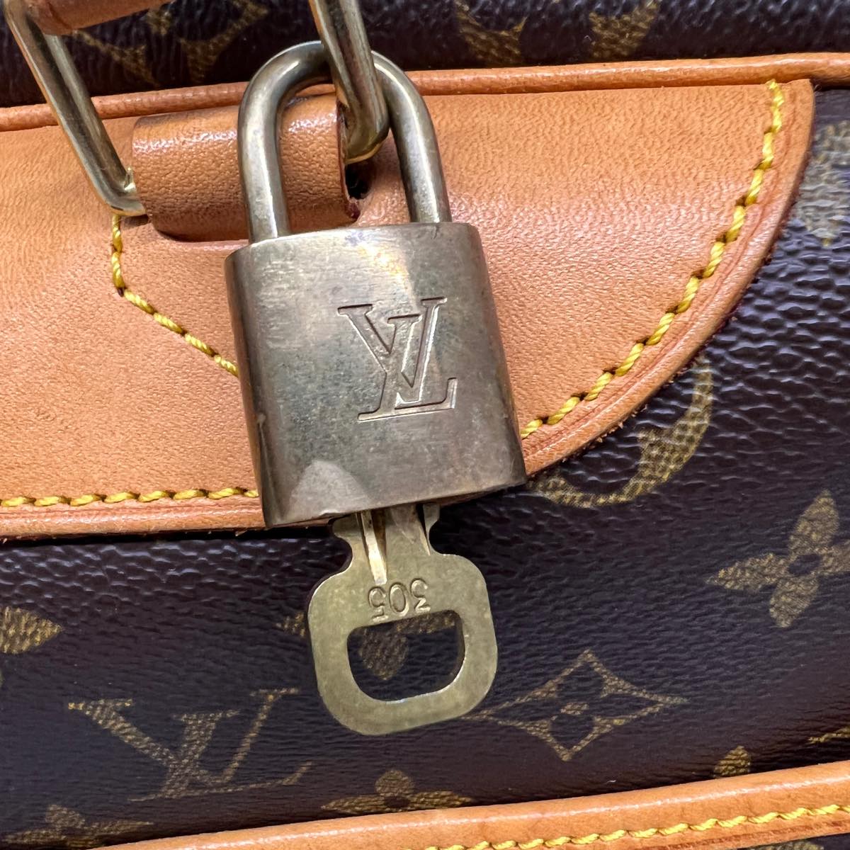 LOUIS VUITTON Monogram Deauville Hand Bag M47270 LV Auth ai441