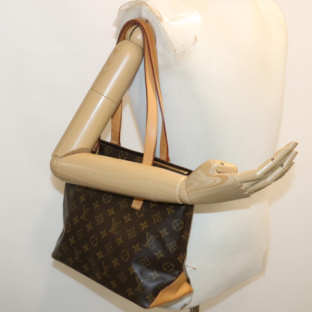 LOUIS VUITTON Monogram Cabas Piano Tote Bag M51148 LV Auth ai467