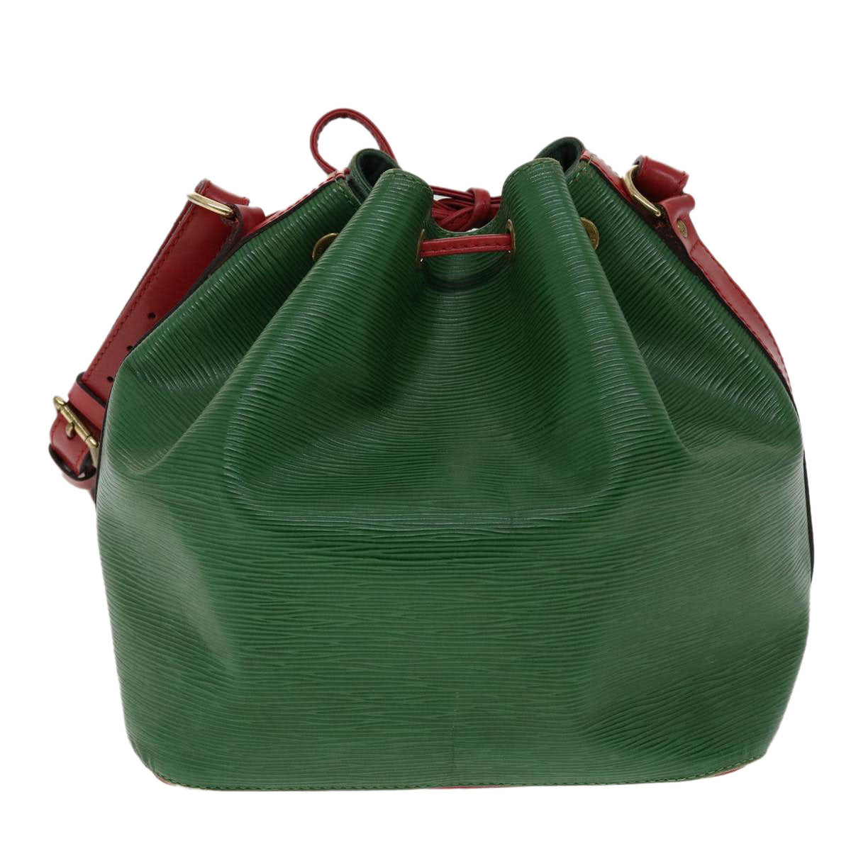 LOUIS VUITTON Epi Petit Noe Bicolor Shoulder Bag Green Red M44147 LV Auth ai476 - 0