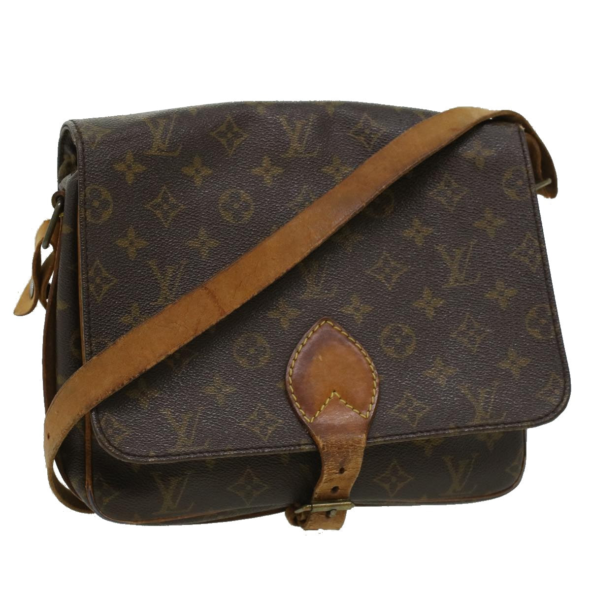 LOUIS VUITTON Monogram Cartouchiere GM Shoulder Bag M51252 LV Auth ai502