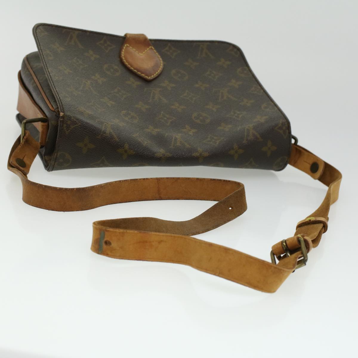 LOUIS VUITTON Monogram Cartouchiere GM Shoulder Bag M51252 LV Auth ai502