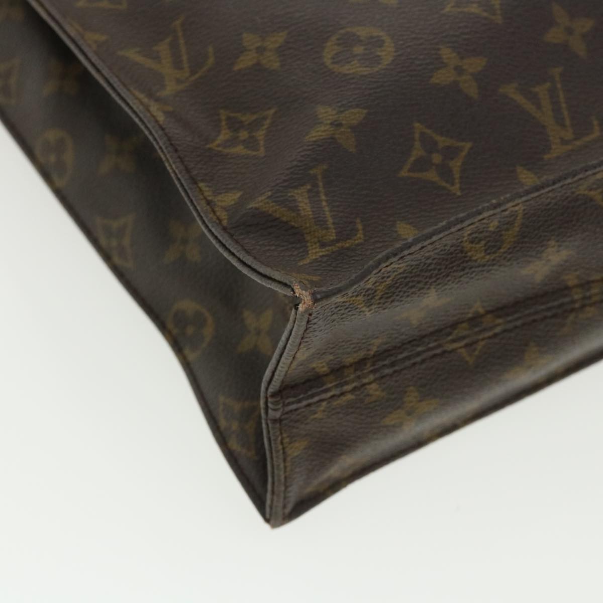 LOUIS VUITTON Monogram Sac Plat Hand Bag M51140 LV Auth ai506