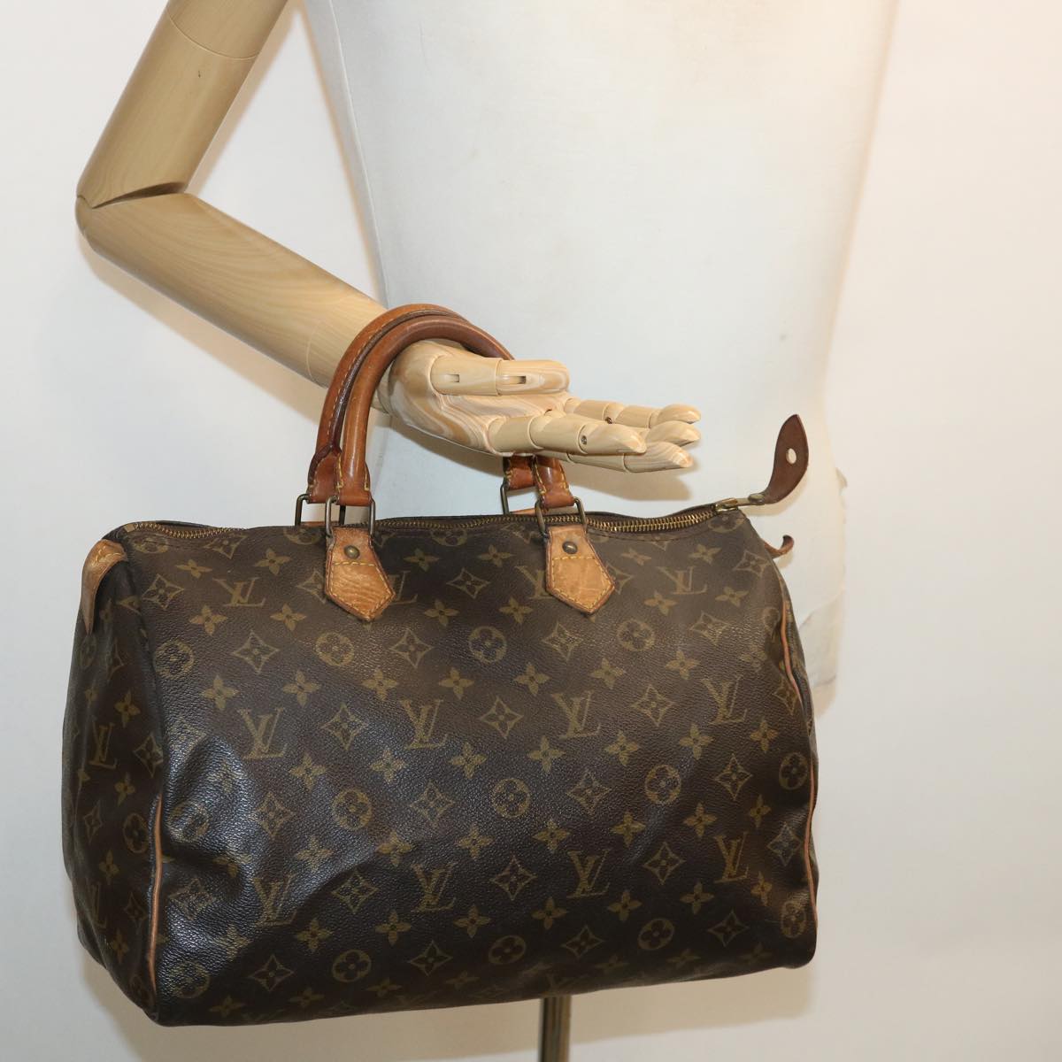 LOUIS VUITTON Monogram Speedy 35 Hand Bag M41524 LV Auth ai512