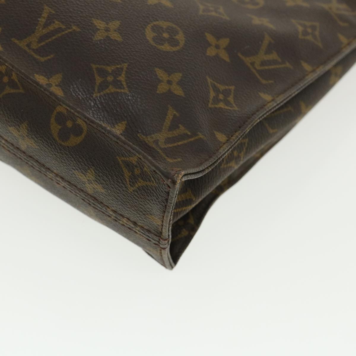 LOUIS VUITTON Monogram Sac Plat Hand Bag M51140 LV Auth ai518