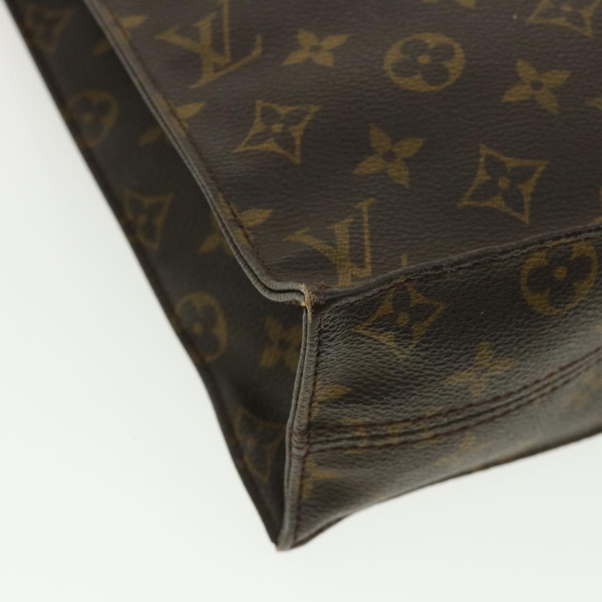 LOUIS VUITTON Monogram Sac Plat Hand Bag M51140 LV Auth ai518