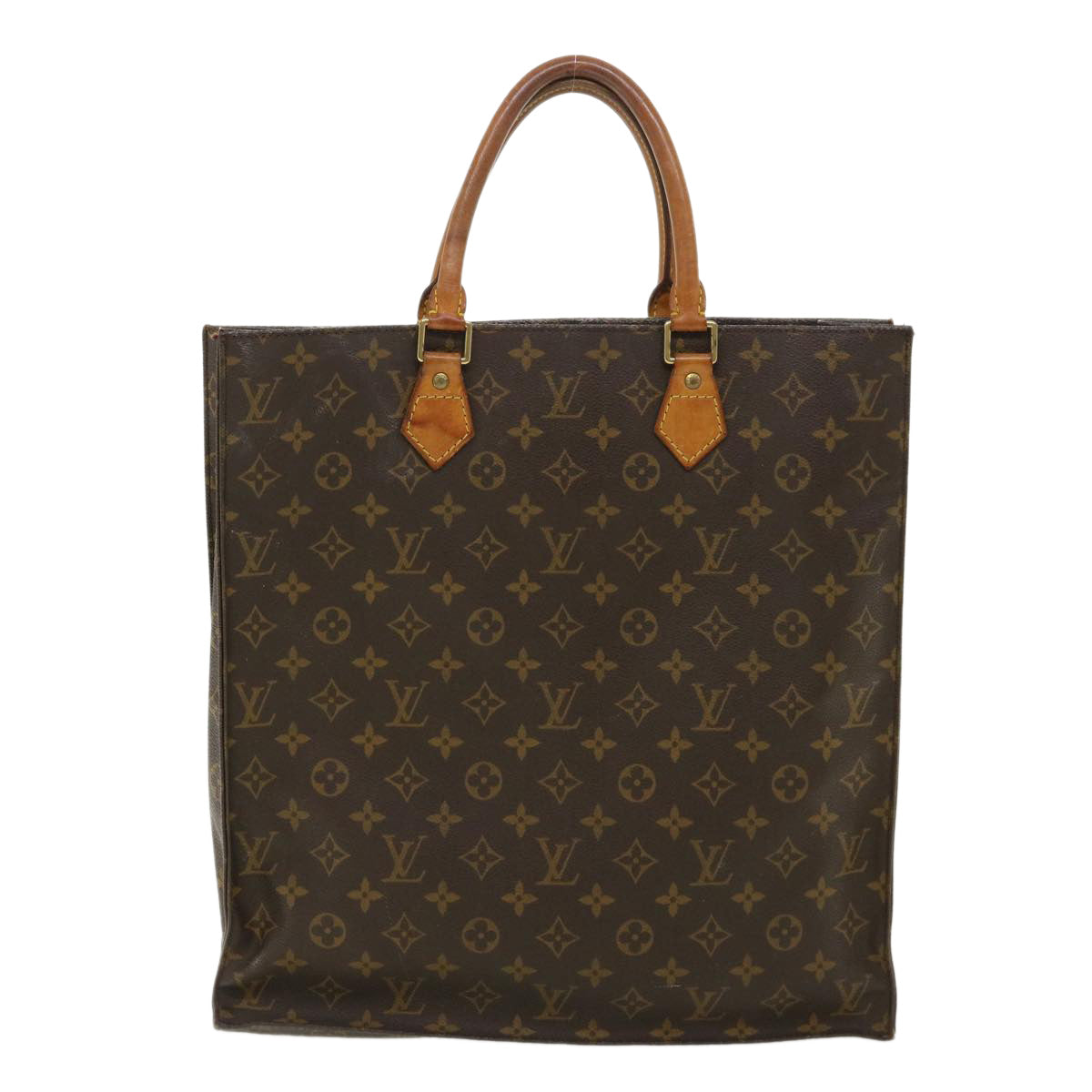 LOUIS VUITTON Monogram Sac Plat Hand Bag M51140 LV Auth ai518 - 0