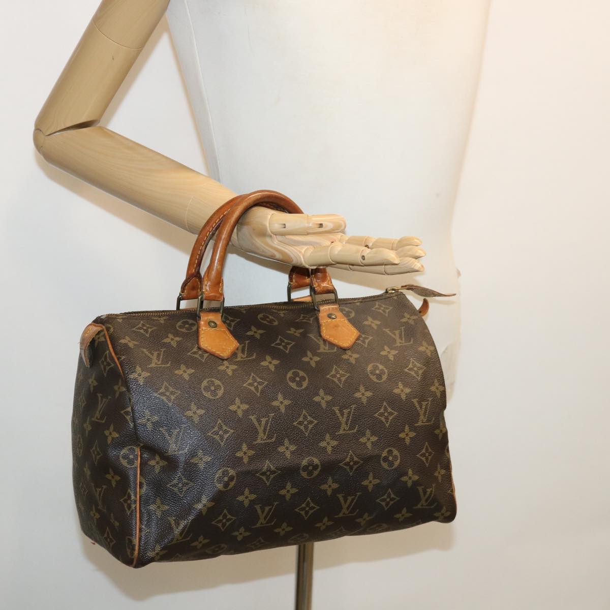 LOUIS VUITTON Monogram Speedy 30 Hand Bag M41526 LV Auth ai542