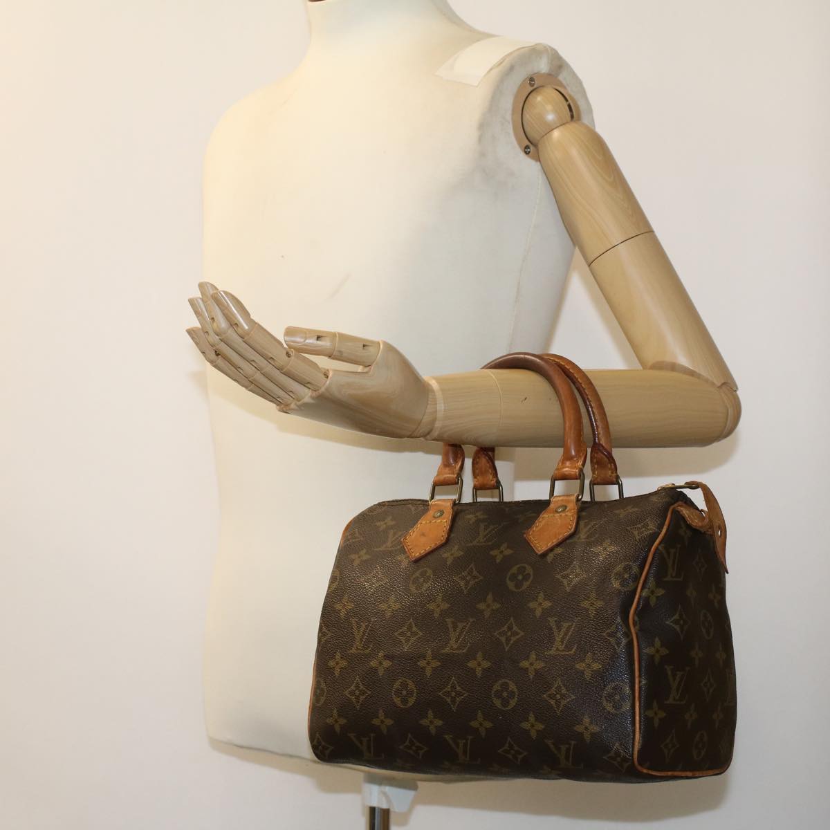 LOUIS VUITTON Monogram Speedy 25 Hand Bag M41528 LV Auth ai551