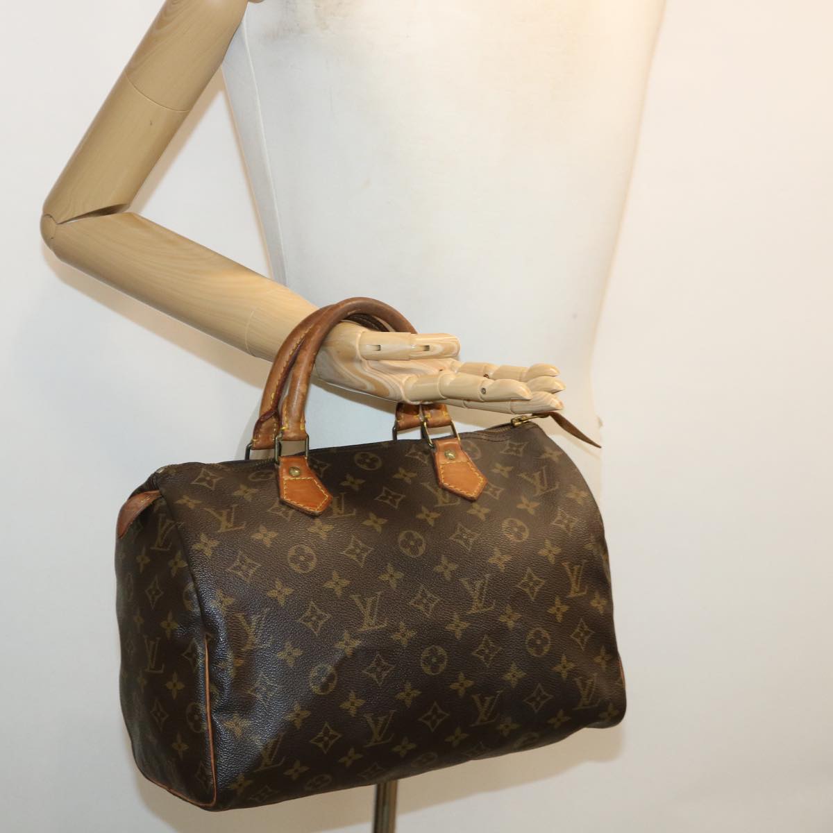 LOUIS VUITTON Monogram Speedy 30 Hand Bag M41526 LV Auth ai570