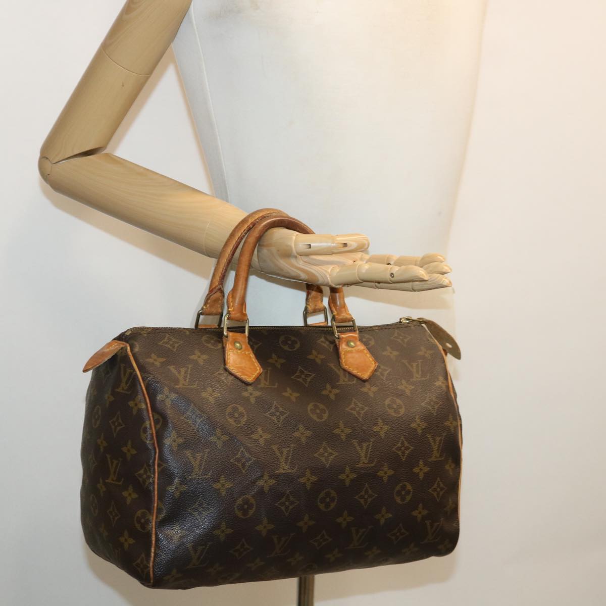 LOUIS VUITTON Monogram Speedy 30 Hand Bag M41526 LV Auth ai573