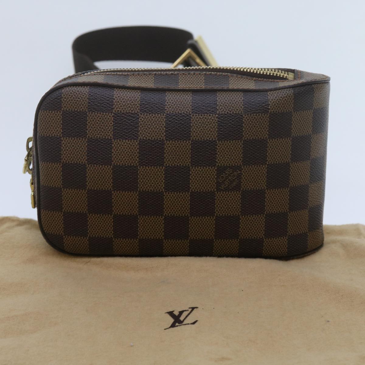 LOUIS VUITTON Damier Ebene Geronimos Shoulder Bag N51994 LV Auth ai673