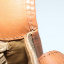 CELINE Macadam Canvas Shoulder Bag Beige Auth ai726-10